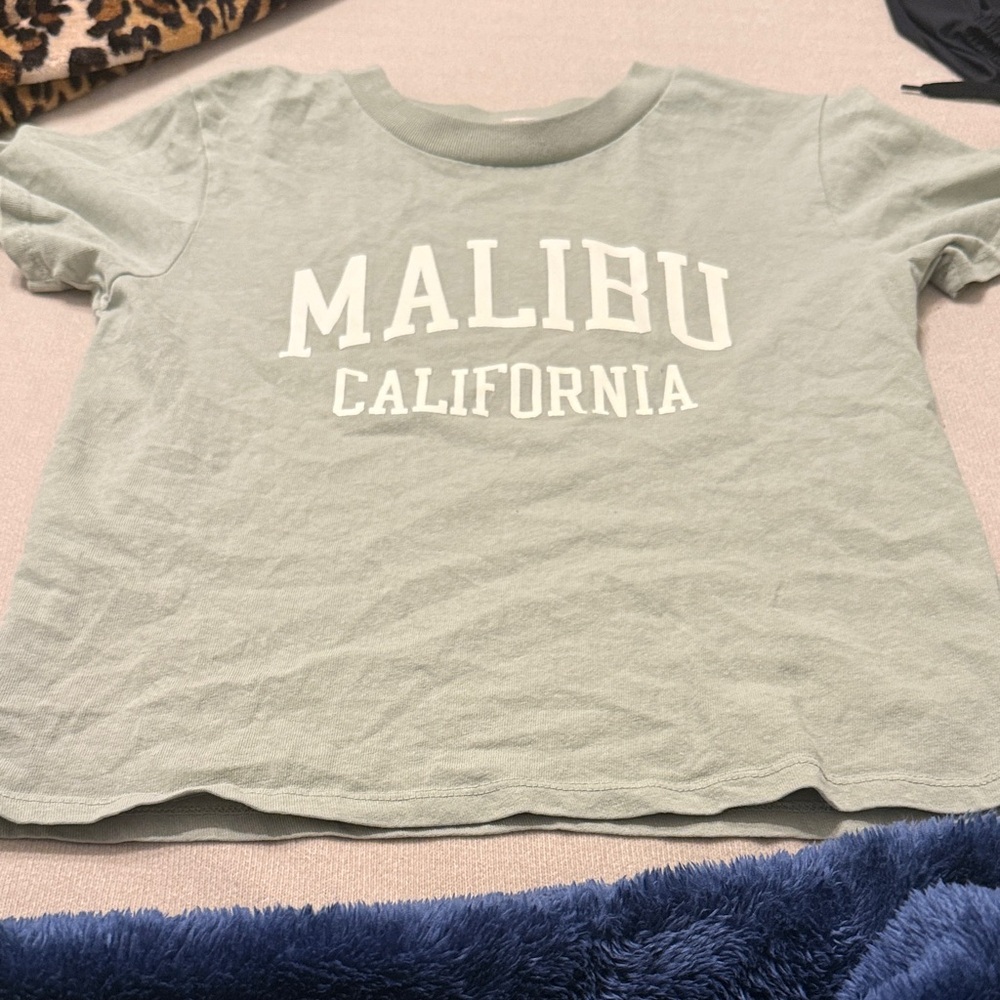 Brandy Melville Sage Green Malibu California Tee